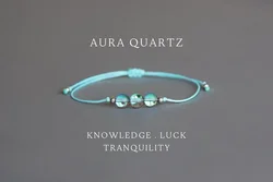 Angel Halo Quartz Metaphysical Crystal Women's Healing Bracelet Mysterious Gift Mother's Day Gift Rope Gemstone