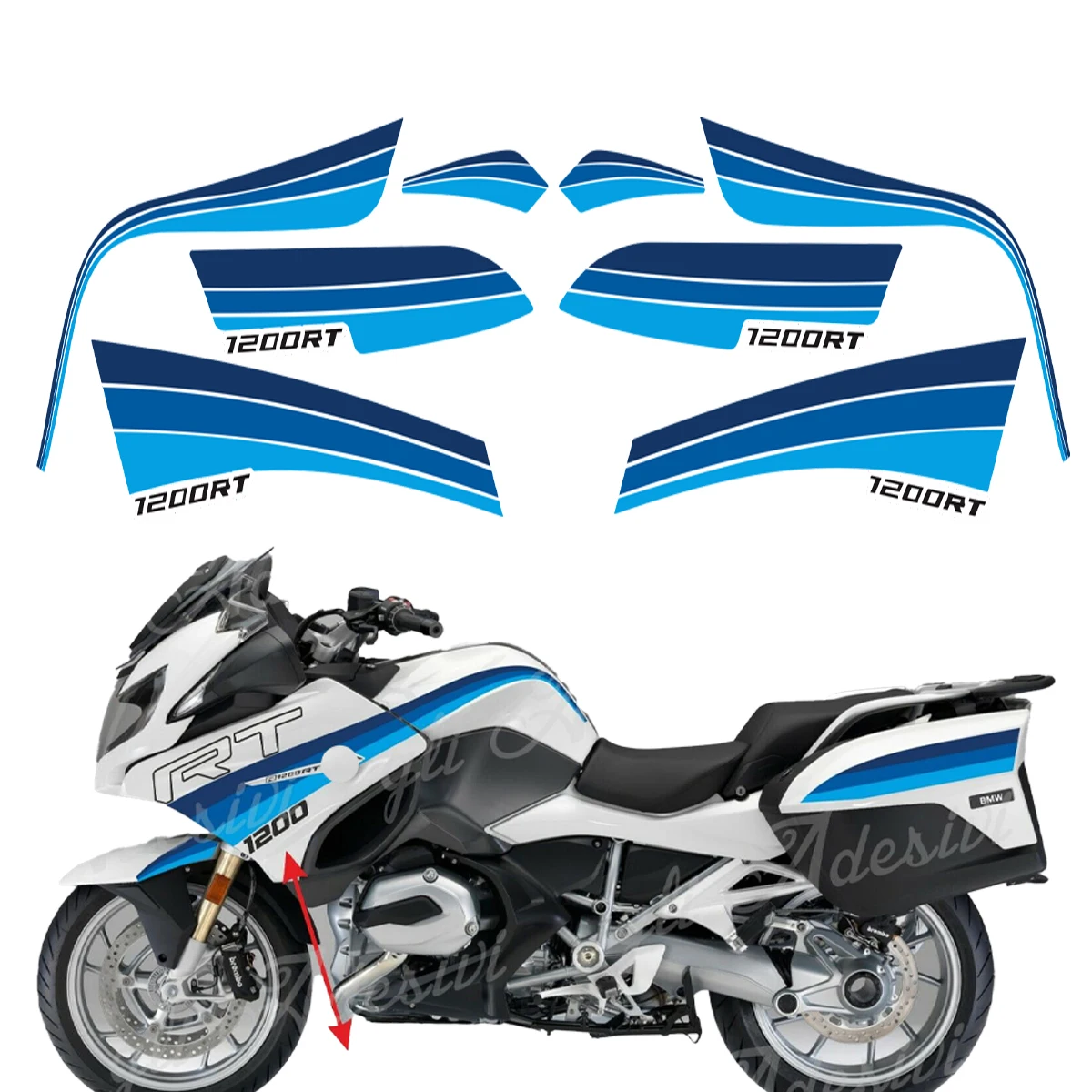 

Stickers Decal Kit R1200RT R1200 RT R 1200 For BMW Luggage Cases Trunk Box Tank Pad Protection Guard Knee Emblem Badge Accessory