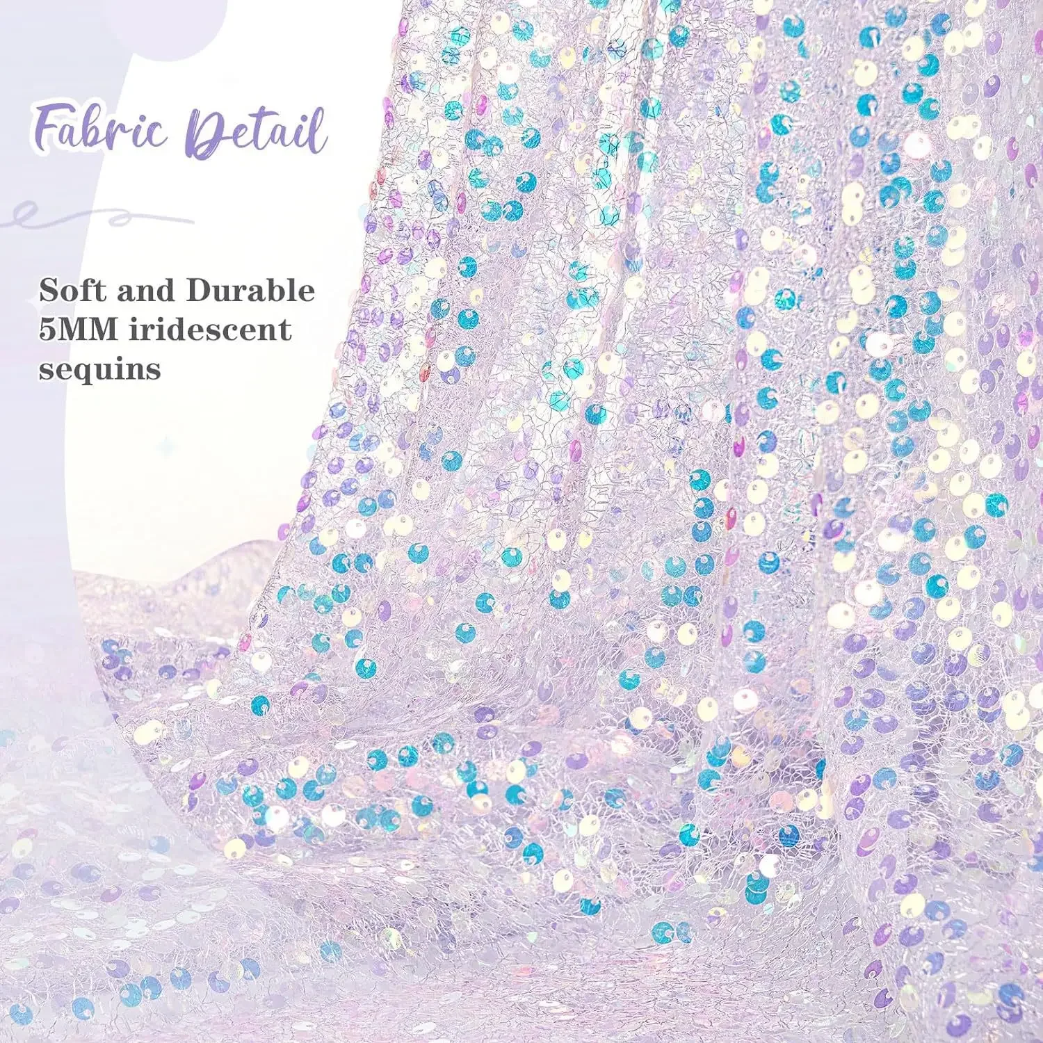 مفرش طاولة للحفلات بطابع حورية البحر اللامعة، الشركة المصنعة لمهرجان أعياد الميلاد وحفلات الزفاف ومسار الطاولة