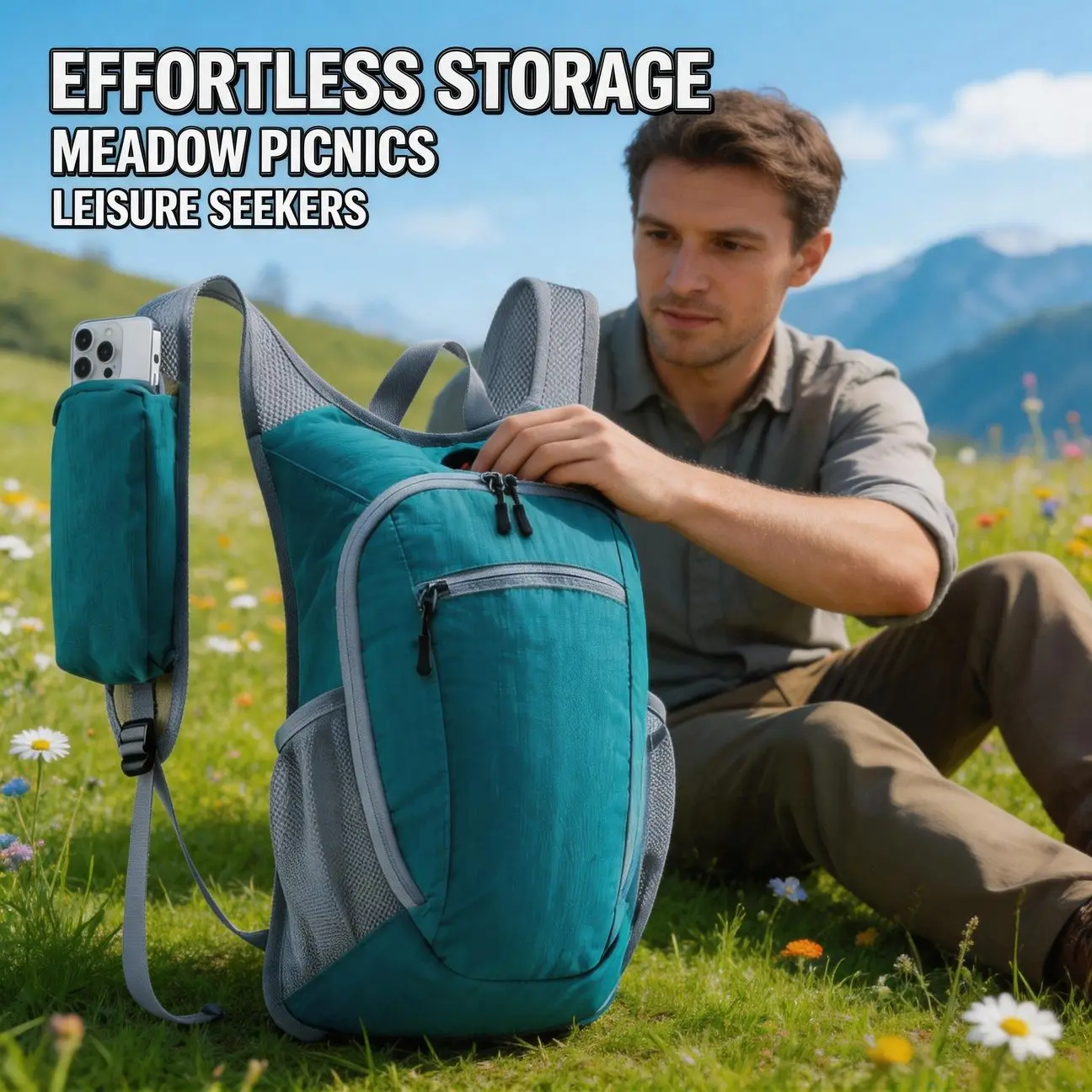 Small Capacity One Day Lightweight Hiking Travel Backpack Foldable Storage With Storage Bag for Daily Commute