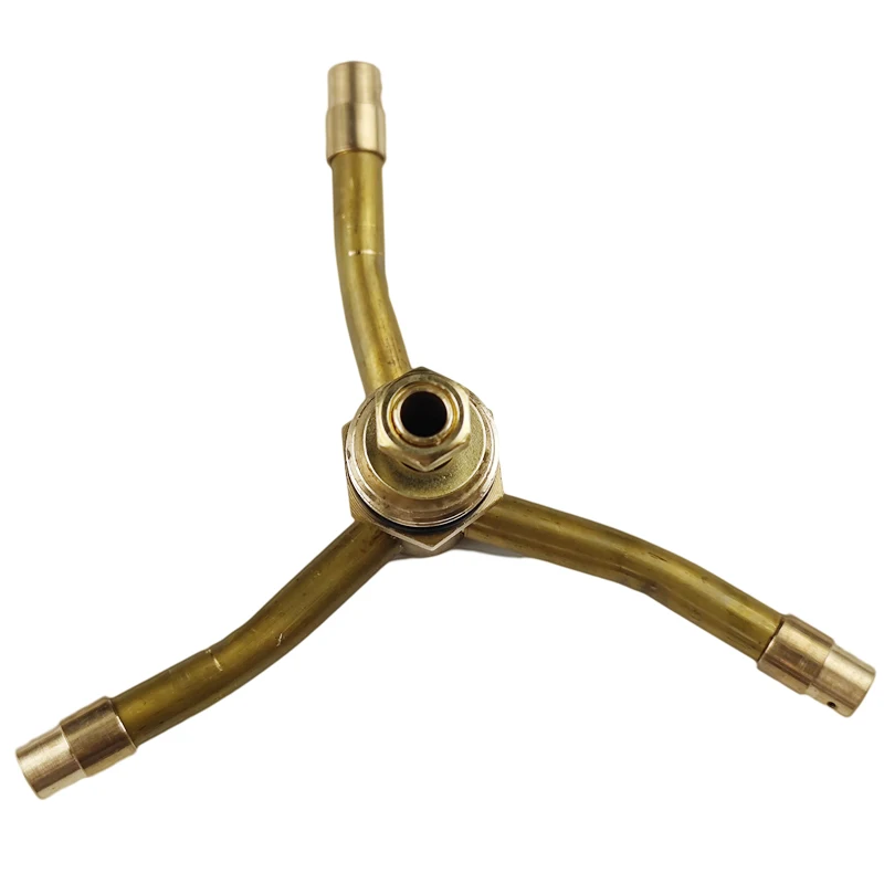 5PC 3-Head Automatic Brass Nozzle Sprinkler System for Lawn And Garden Irrigation