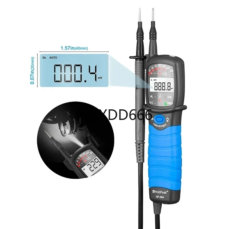 

LCD Electronic Current Voltage Tester with Digital Display, Auto Power Off, AC/DC, Low Battery Consumption
