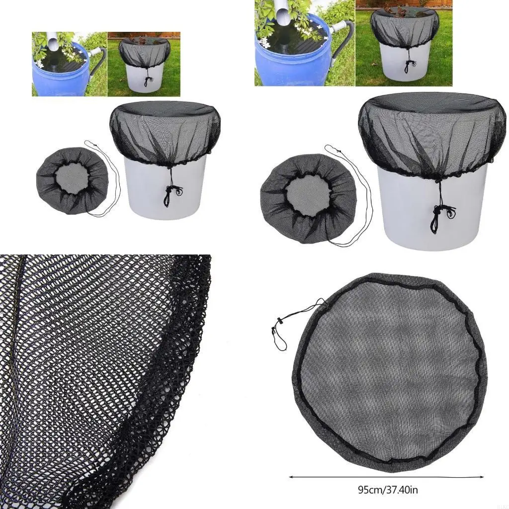 Water Collection Buckets Screen Covers Rain Bucket Netting Screen Mesh Covers for Preventing Fallens Leaf Debris