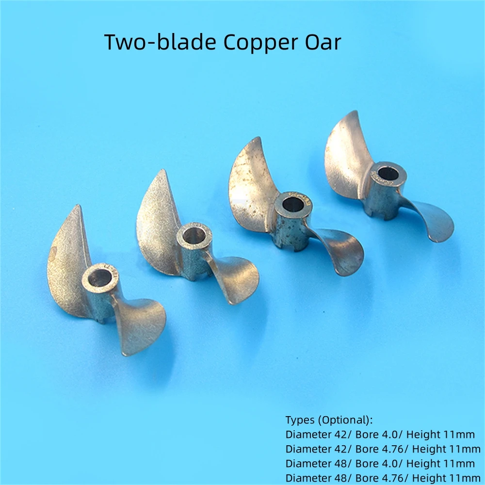 

Diameter 42-48MM Willow Blade TypeTwo-blade Copper Oar 108/208 Copper Oar for RC Electric Boat Nitro Boat O Boat