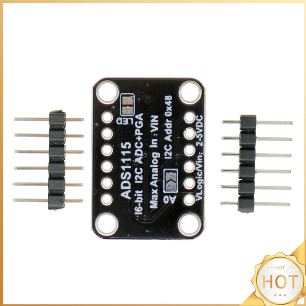 16-Bit ADC Module 4-Channel Programmable Gain Amplifier I2C STEMMA QT Qwiic Interface 860SPS for