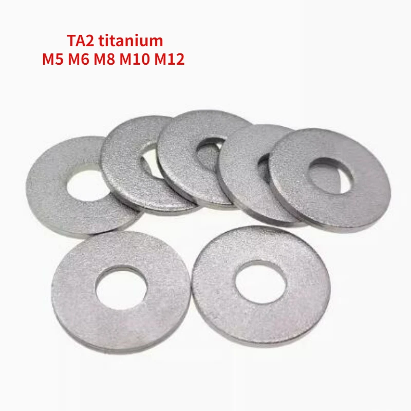 10/20pcs Pure Titanium TA2 Flat Washer with Enlarged Gasket Meson for M5 M6 M8 M10 M12  Screw Bolt