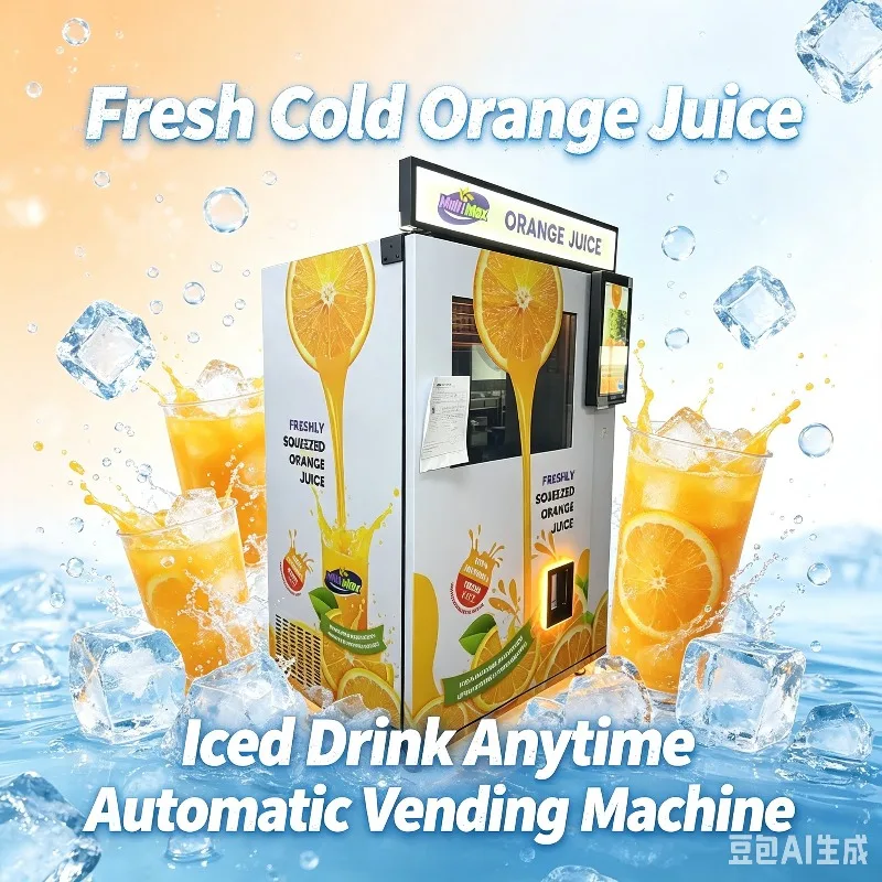 Full Automatic Orange Juice Vending Machine Visible Juicing Process 24 Hours Unattended Vending Machine for Business Customized