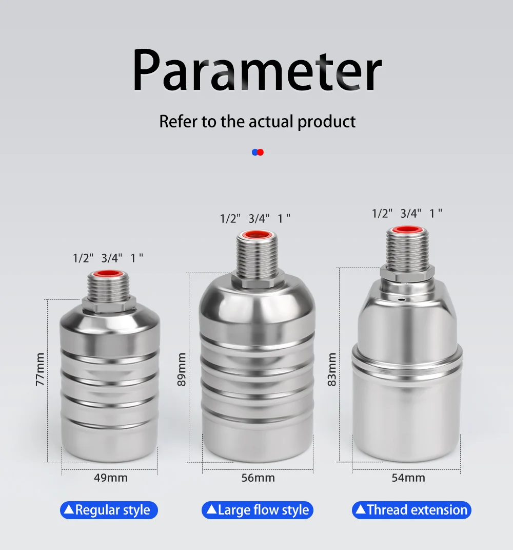 Automatisches Wasserstandsregelventil aus Edelstahl 304, 1/2 Zoll, 3/4 Zoll, 1 Zoll, großer Durchfluss, Schwimmerkugelhahn, Turm-Pool-Schalter, Lebensmittelqualität – Detail 8