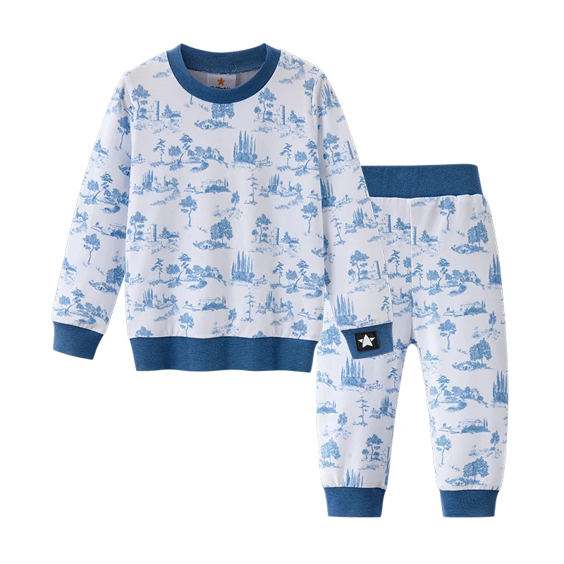 Toile Tranquility Pajamas – Boy Long Pajamas