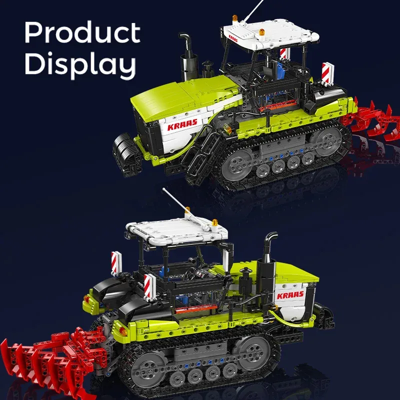 Molde rei 17093 carro técnico brinquedos o trator rastreador rc bloco de construção montagem enginerring caminhão tijolo crianças presente natal