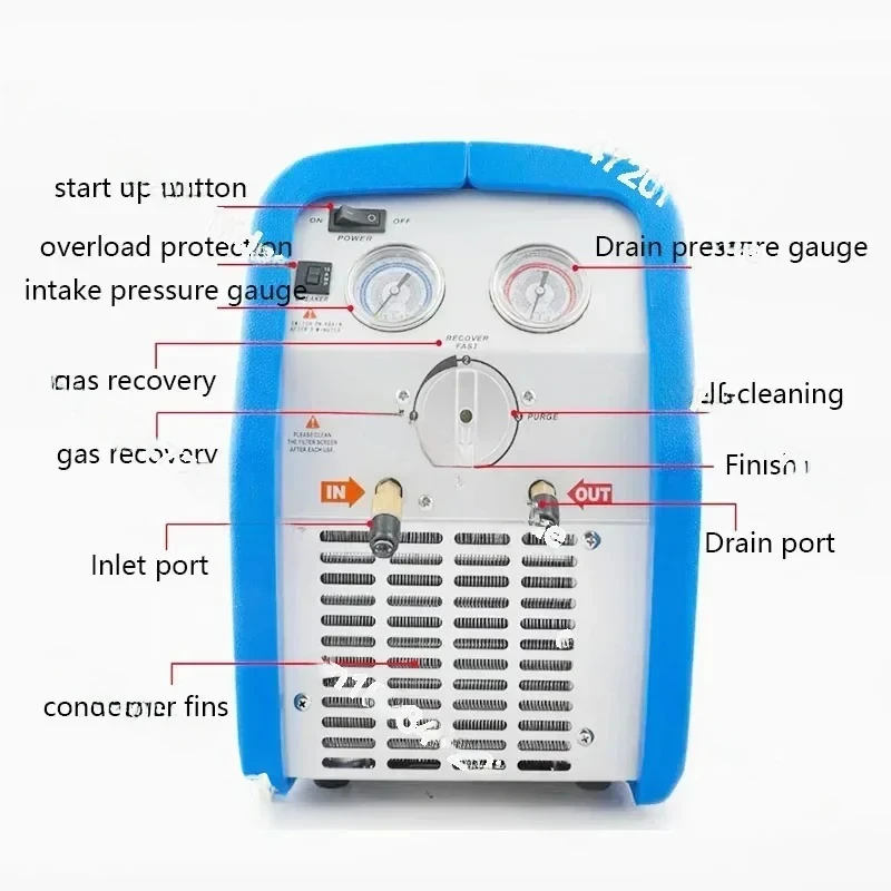 -Conditioning Automatic Recovery Double-Cylinder Refrigerant Pumping Fluorine Refrigerator