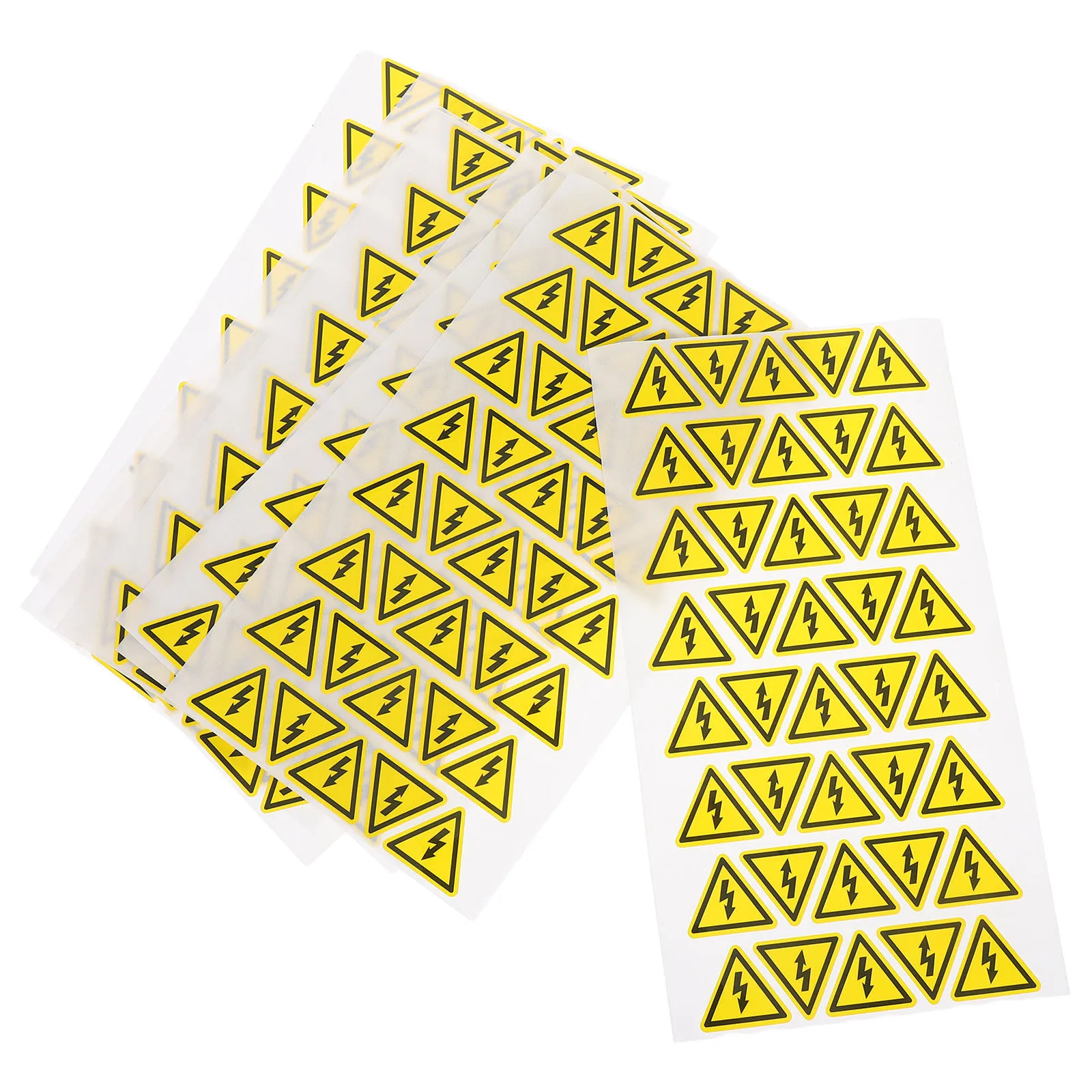 400pcs Triangle Electric Warning Labels Self Adhesive Yellow Caution Stickers Safety Decals Waterproof Durable For Indoor