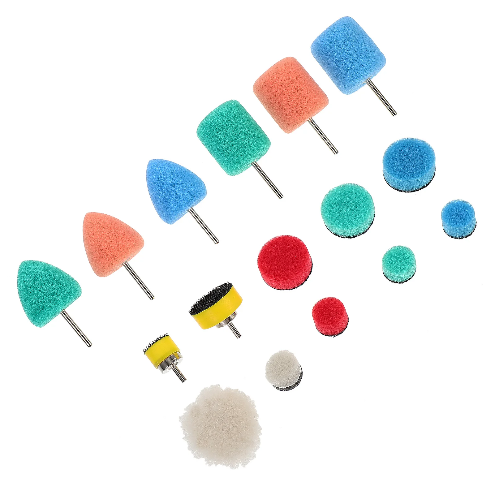 16 قطعة منصات تلميع السيارات الإسفنج عجلة عدة خفيفة الوزن السيارات التلميع الملمع المعدات لإزالة الصفر العلوي مقبض الباب #3