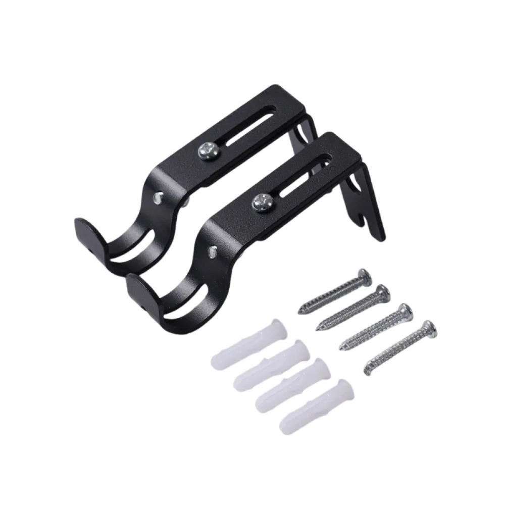 

Adjustable Direction Length Curtain Rod Hook Metal Construction Universal Curtain Rod Bracket Wall-mounted Support Extendable