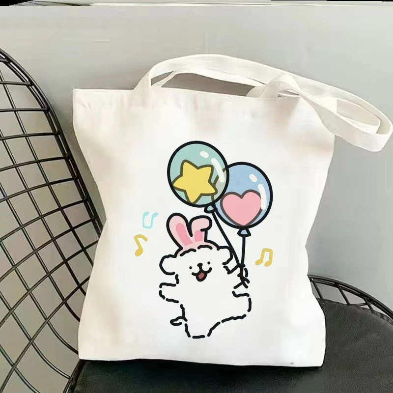 

Amusing Line Dog Ladies Canvas Tote Casual Shoulder Bag Eco-friendly Large Capacity Portable Travel Shopping Bag Schoolbag Gift