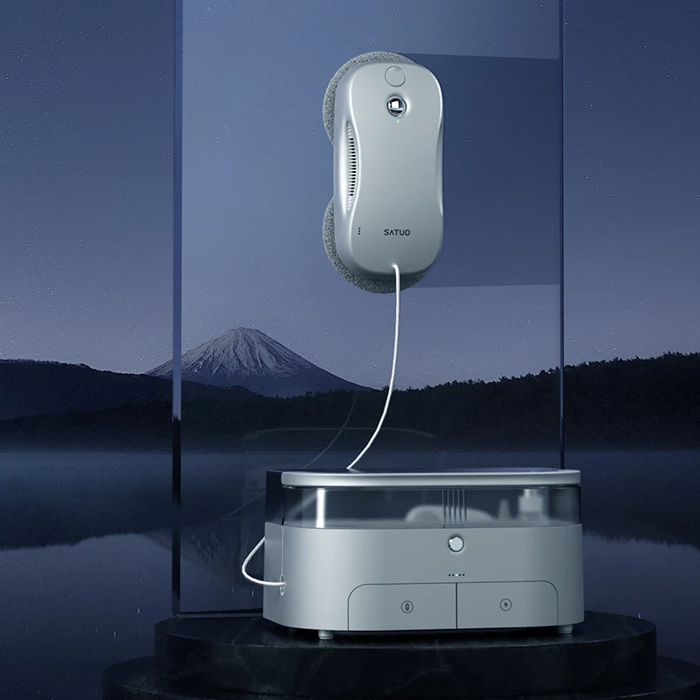The Most Popular Water Spraying Automatic Glass Cleaner Window Cleaning Robot with Double Side Glass