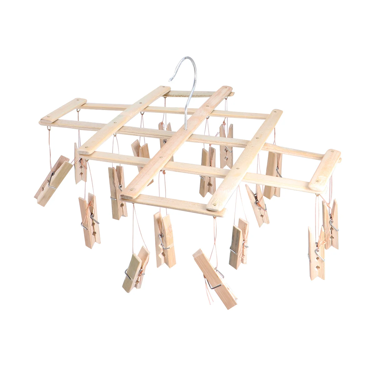 

Coat Hanger Baby Laundry Rack Clothing Wooden Clip Hangers Space Saver Clothes Pegs