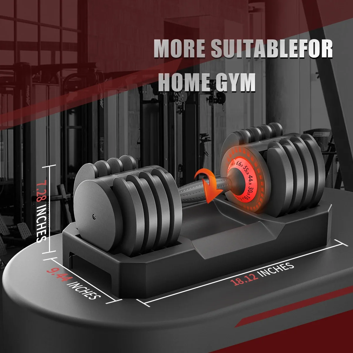 Strength Training Dumbell Set 24kg 25lb 55lb Weight Adjustable Dumbbells For Men And Women