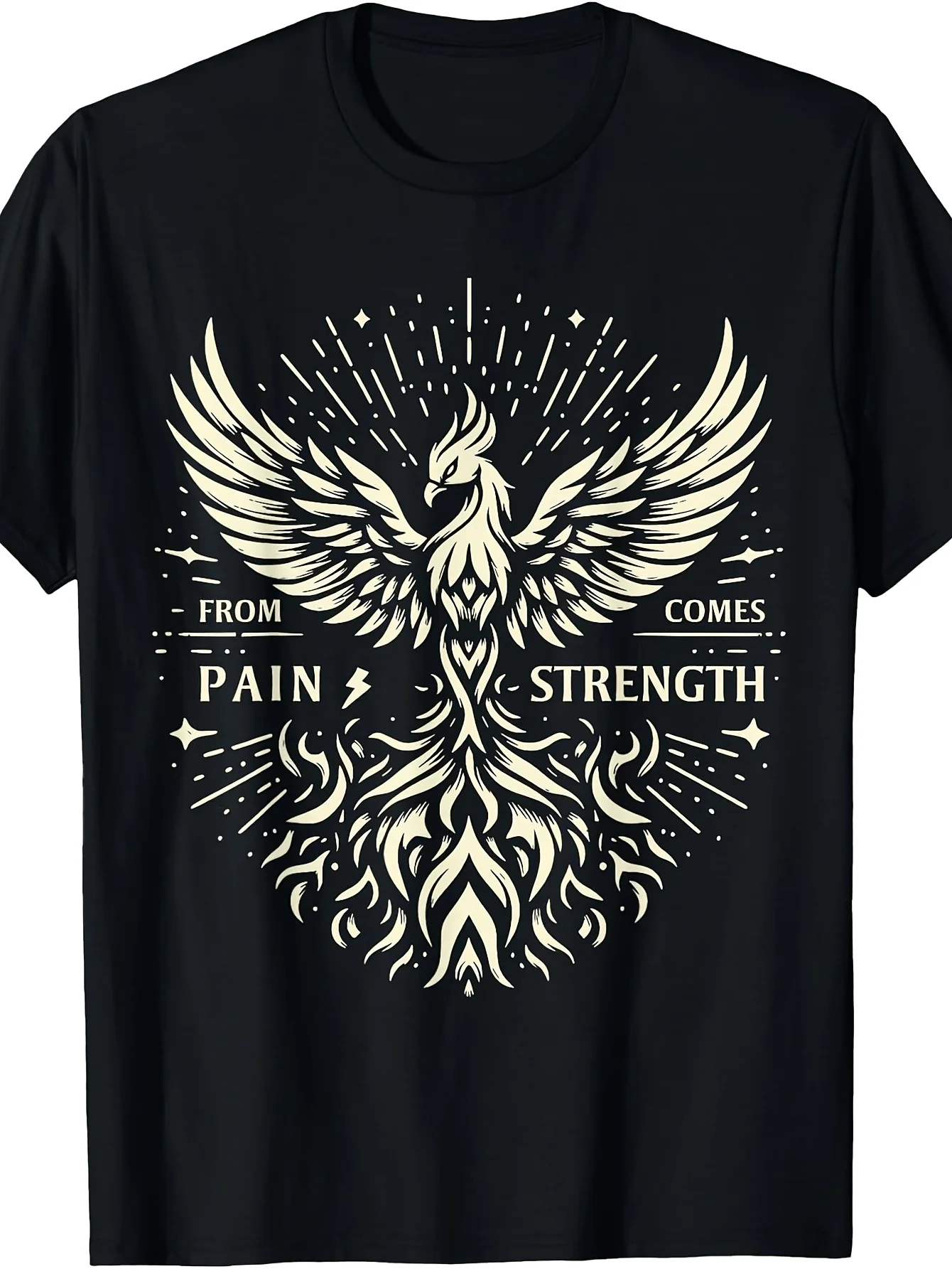 Strength Comes from Pain, Phoenix Rising from the Ashes T-Shirt