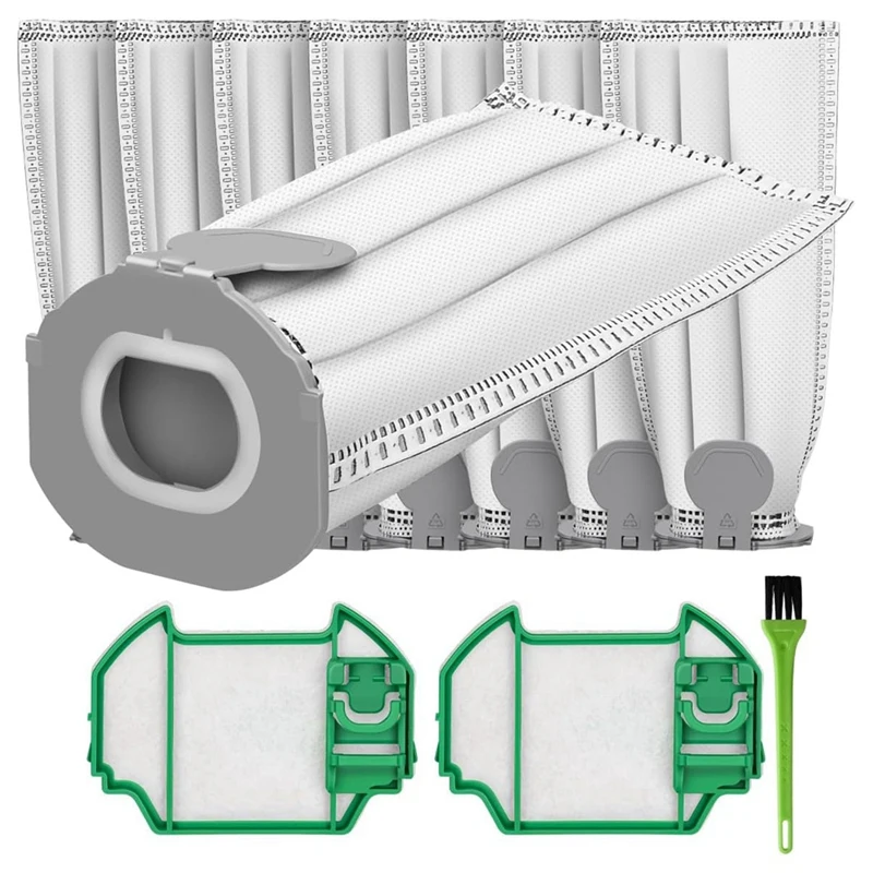 

Replacement Vacuum Cleaner Bags For Vorwerk VK7, 8 Pcs Dust Bag And 2 Pcs Filter For Vorwerk Kobold FP7 Vacuum Cleaner