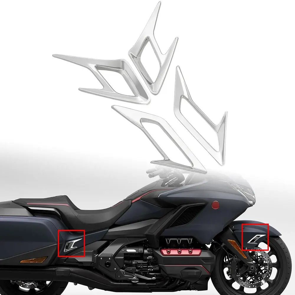 

1 Set Front Rear Fender Decoration Trims Fits For Honda Gold Wing Dct Tour Tour Airbag Dct Tour Dct 2018-2025 Abs Plastic Chrome