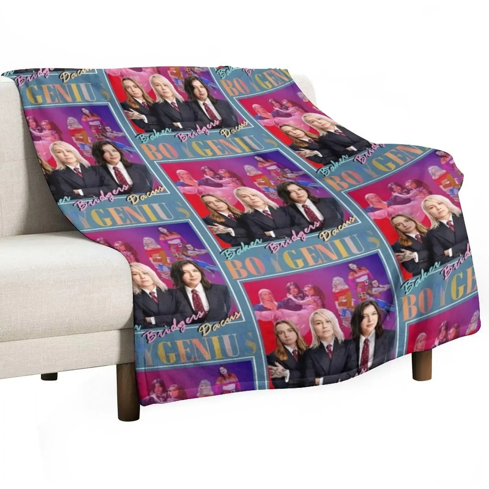 BOYGENIUS 90s Design Merch The Record Band Label Throw Blanket Thins Multi-Purpose Blankets