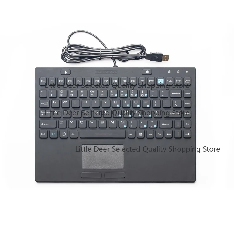 Waterproof Sicone Keyboard with Built-in Touchpad Ideal for l Food Processing and Cleanroom Use