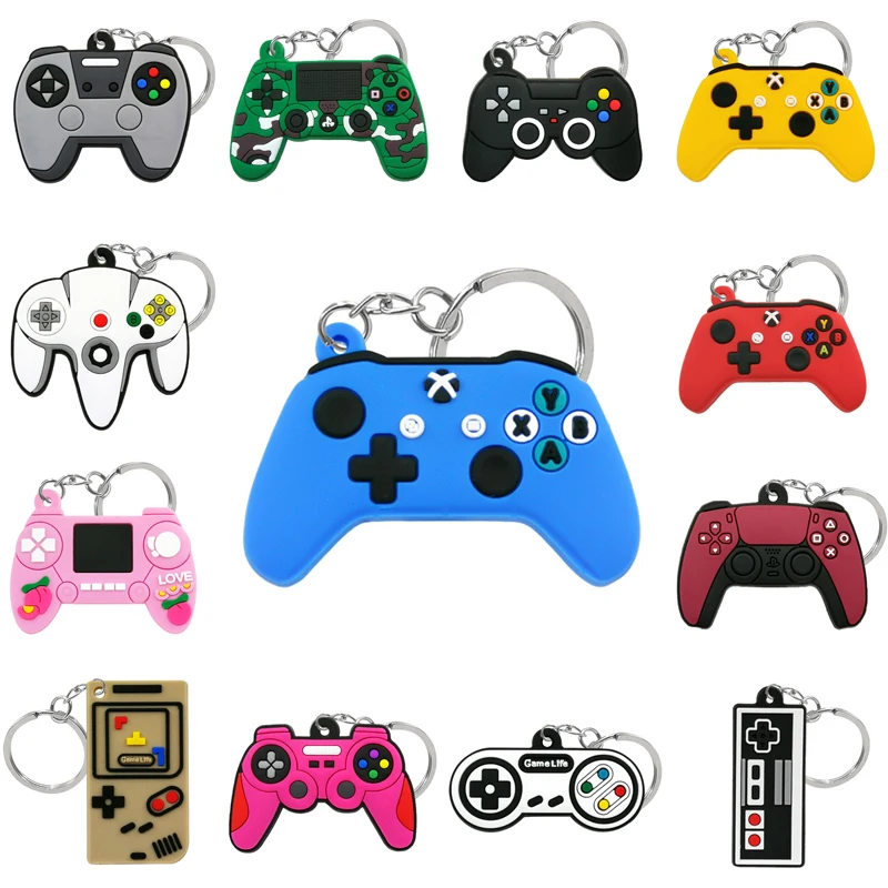 2023 New Style Game Machine Keychain & Keyring Cute Gamepad Joystick Key Chain Keychains Bag Car Hanging Fit Men Boy Wholesale