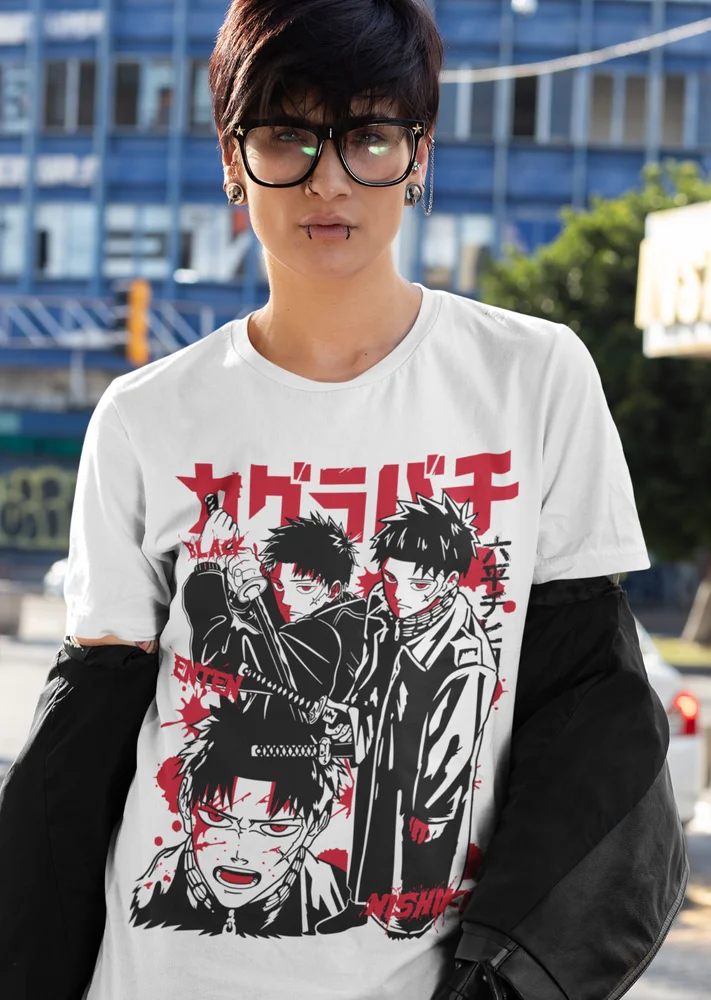 Jujutsu Kaisen T-Shirt kagurabachi Gojo Satoru Girl Horror Anime Gift Shirt view 2