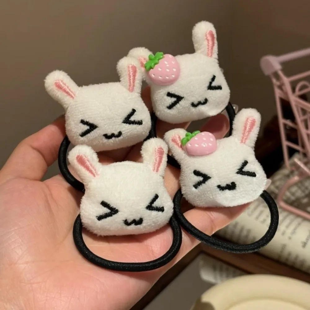 

Милая резинка для волос в виде клубничного зайчика, эластичная резинка для прически «лофита», резинка для хвоста, аксессуары для волос для девочек