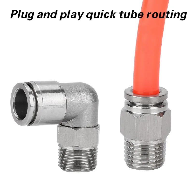 304 Stainless Steel Air Hose Fitting PC PB PCF PD PH PL PLF PX SL Pneumatic Pipe Connector 1/8 1/4 3/8 1/2 M5 BSPPH