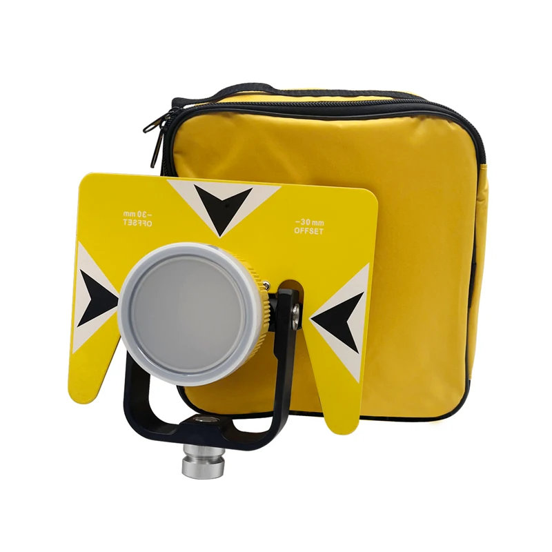 High Quality yellow Single Prism For Nikon FOR South For TrimbleTotal Station Prisms Surveying AK18 With Soft Bag