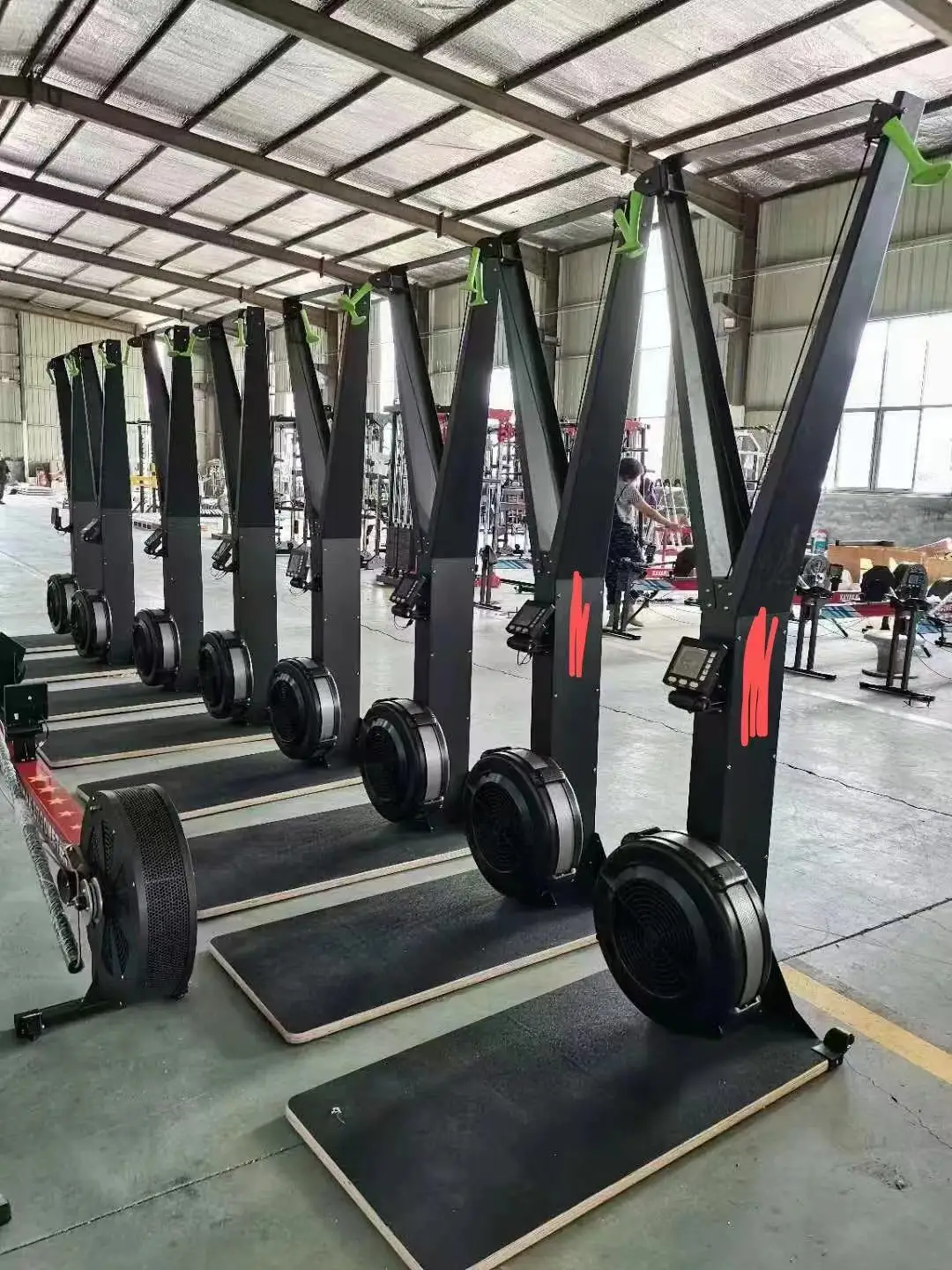 Indoor Ski Exercise Machine with Display, Wind Resistance Skiing Machine for Home Gym, Cardio Rowing Sports Equipment
