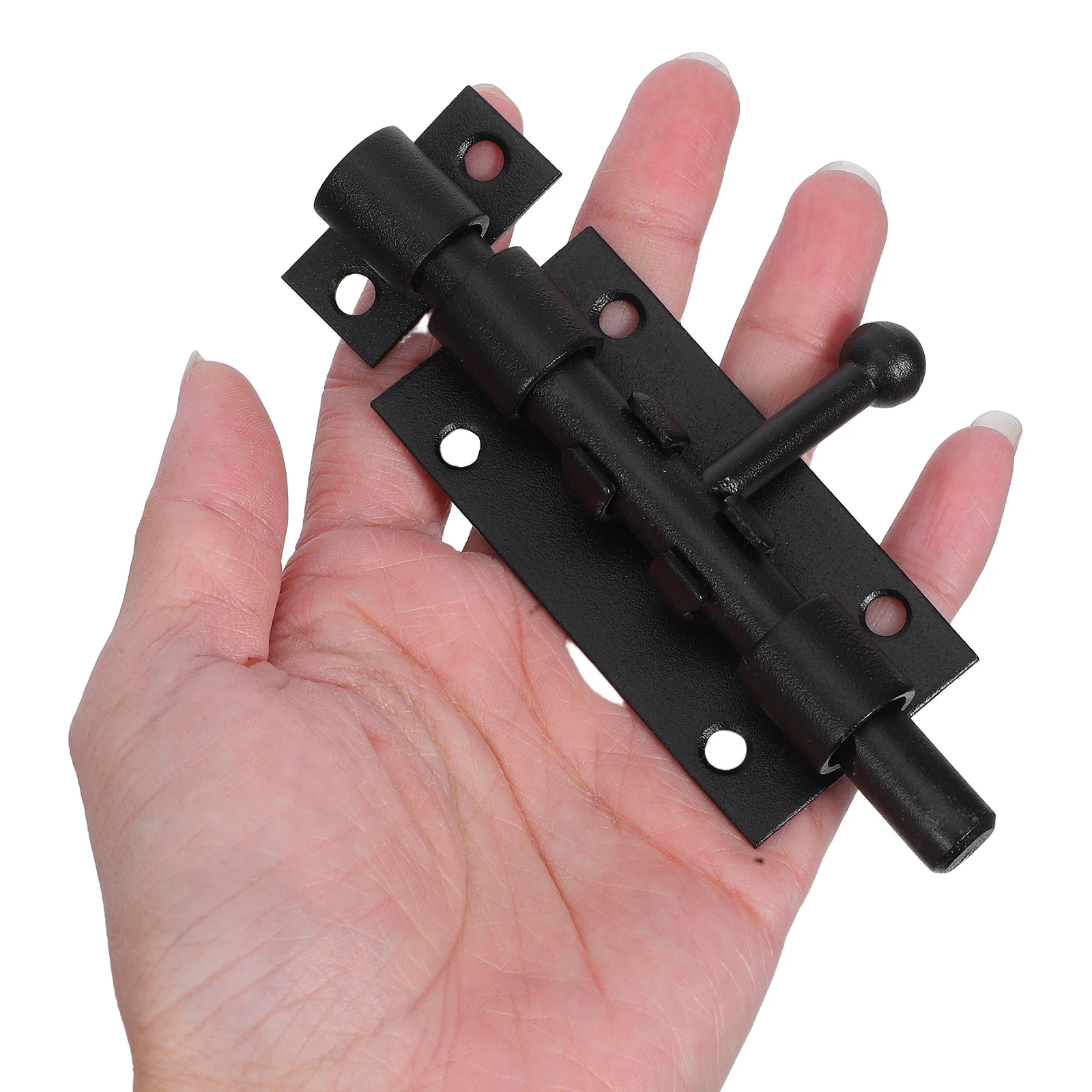 

Stainless Steel Slide Bolt 4 Inch Anti-Theft Latch Heavy Duty Security Door Lock For Bathroom Barn Door Hardware Black