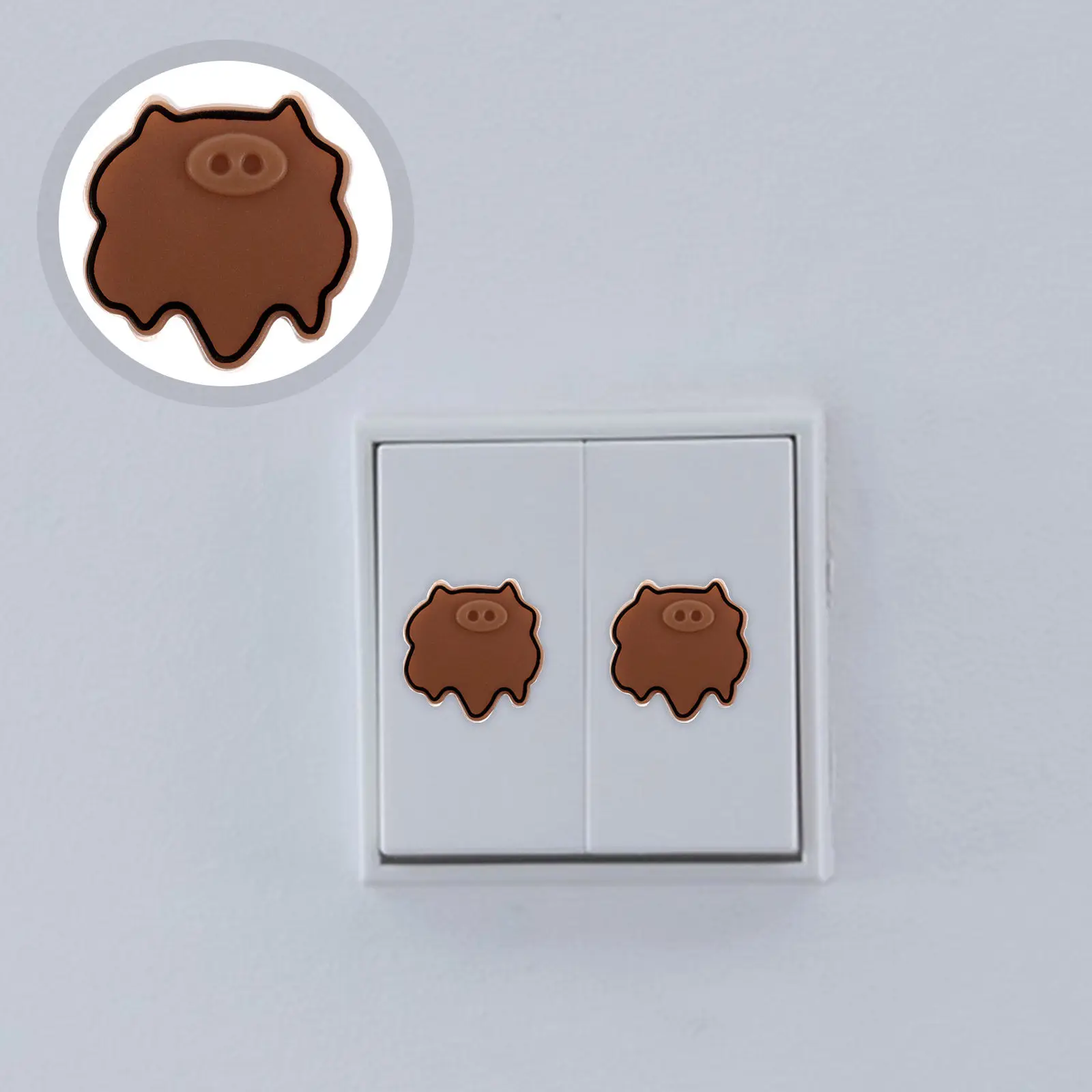 6Pcs Light Blocking Silicone Stickers Soft LED Light Dimming Decals for Appliances Air Conditioners Easy Apply