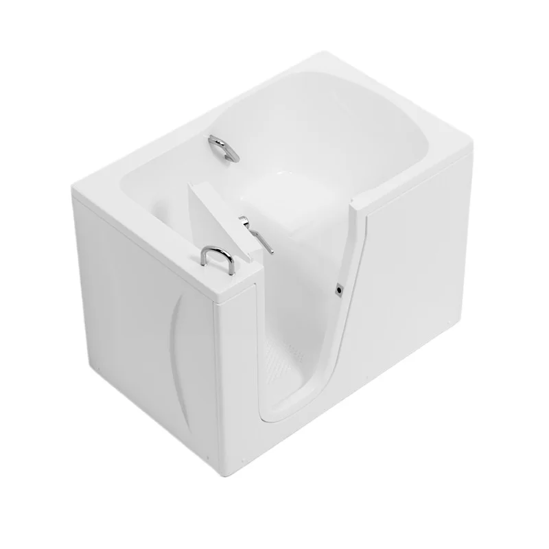 The elderly walk-in barrier-free side door sitting acrylic bathtub