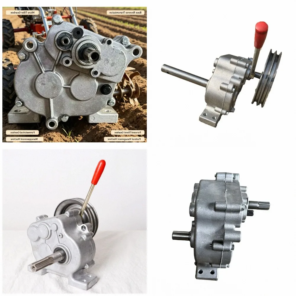 Base Reverse Transmission Gearbox Fit Pastoral Micro Tiller Beach Snow Removal Cultivator Gearbox Replacement Accessory
