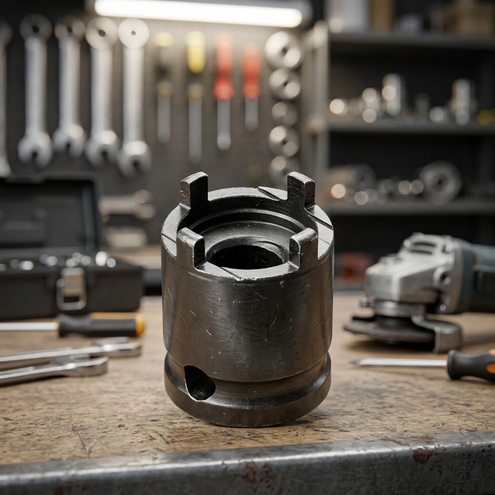 Angle Grinder Socket Tool with 18mm ID 31mm Height for 100mm Grinders and 1/2 in 12mm Square Head Wrenches Removal