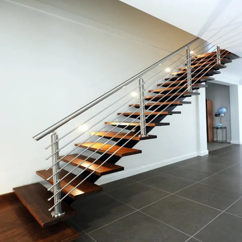 custom.Trending Modern Minimalist Indoor Floating Stairs with Wooden Tread Boards Villas Safe Design