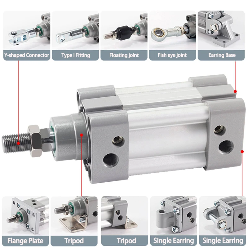 Airtac SAI Series Pneumatic Standard Cylinder SAI32 40 50 63 80 Single-axis High-thrust Standard Magnetic Type