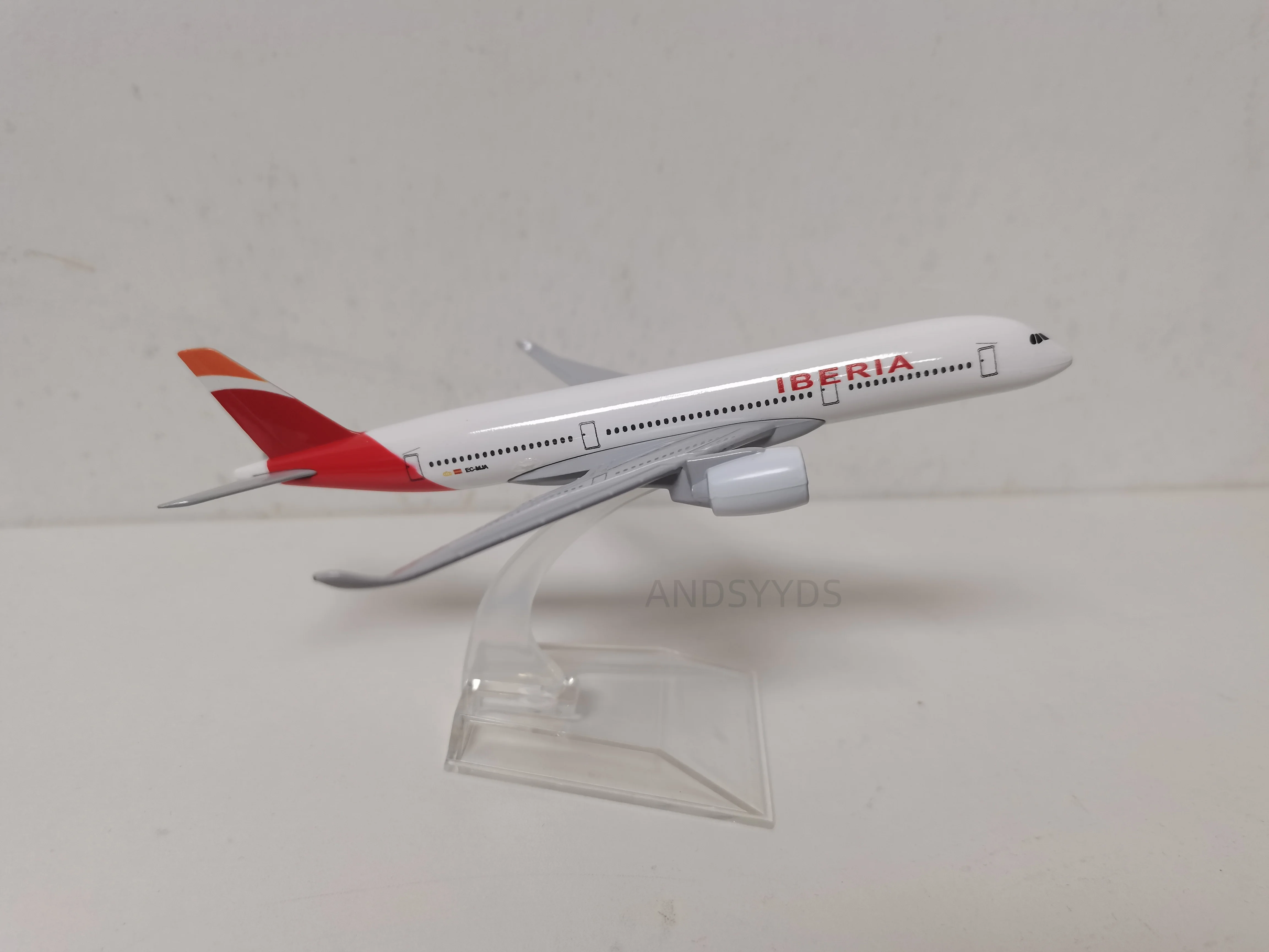 نموذج طائرة A350 إيبيريا الخطوط الجوية 16 سنتيمتر 1/400 مقياس 350 طائرة دييكاست سبيكة طائرة معدنية جمع نموذج أطقم