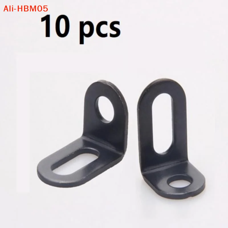 (HB05)10pcs Metal Corner Braces Brackets Right Angle L Shape Brace Bracket Black