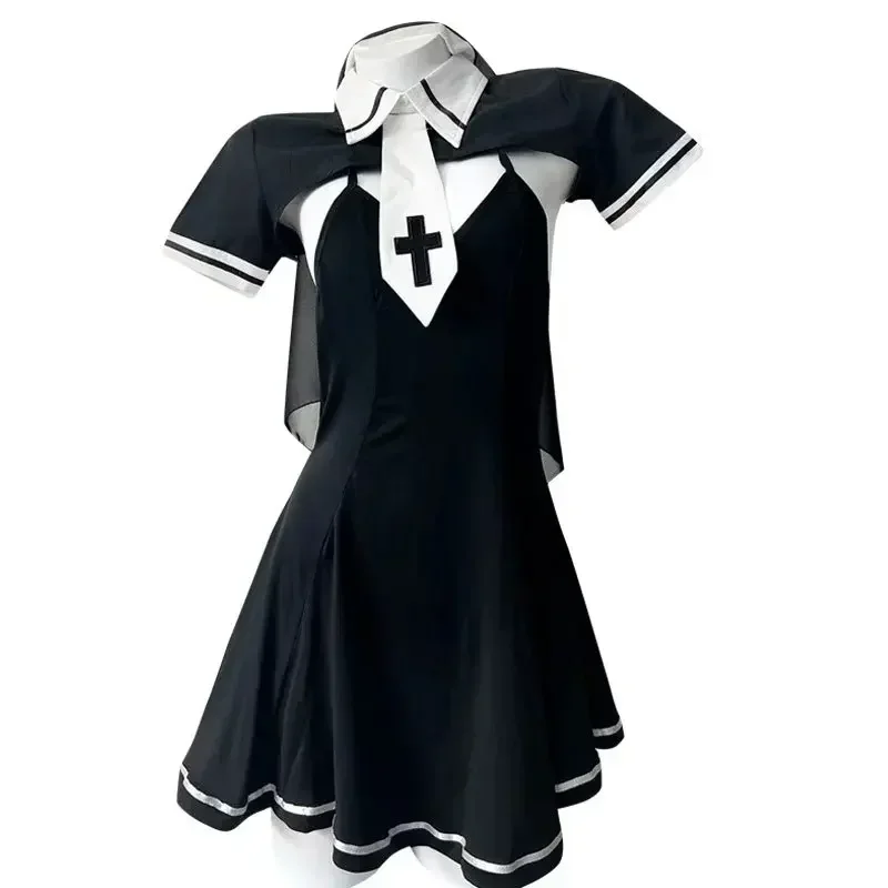 Halloween Costumes Sexy Nun Women Cosplay Lingerie Gothic Maid Anime Roleplay Outfits Tassel Carnival Fancy Dress Up Party