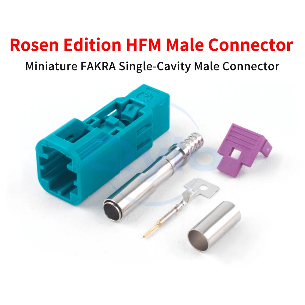 Rosen Mini FAKRA Single-Cavity HFM Male Connector MINI FAKRA-J Automotive Connector (1 pcs)
