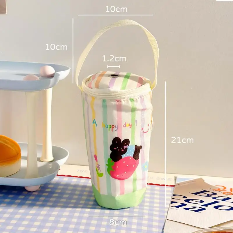 Portable Milk Tea Tote Bag Heat Preservation Bag Eco-friendly Handbag Carrying Insulated Cup Cover Tumbler Cup Accessories