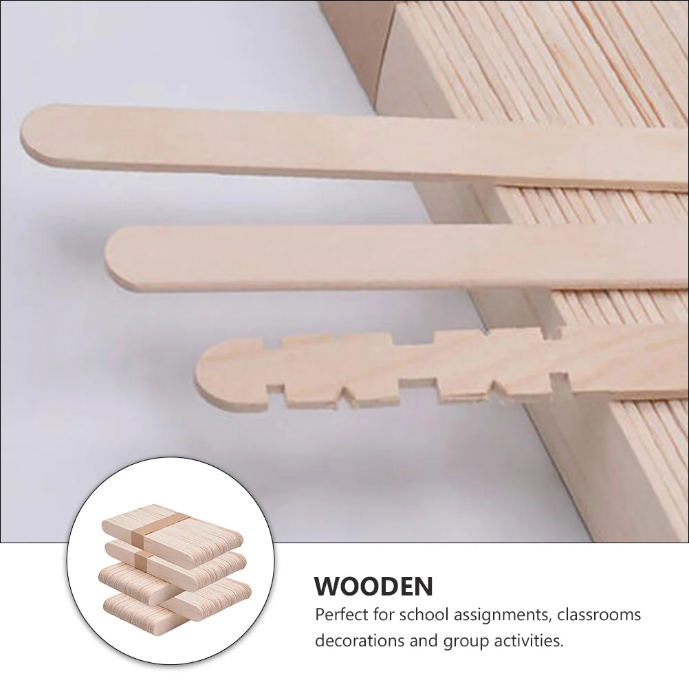 250 szt. Drewniane patyczki do lodów DIY, naturalne, do projektów szkolnych, dekoracji klas, rękodzieła, tworzenia lodów na patyku.