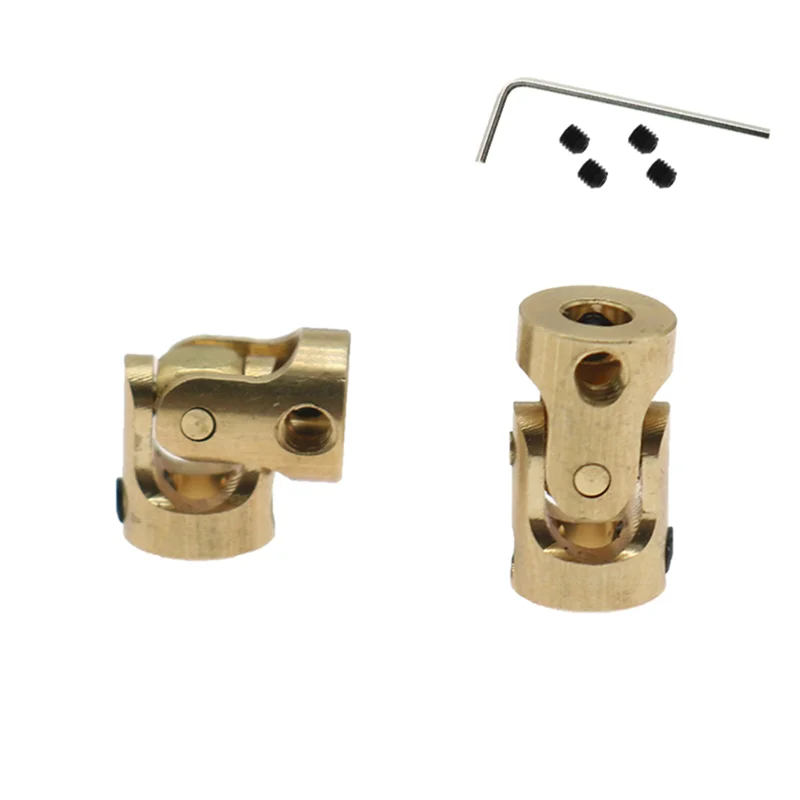 1/3/5/10Pcs Brass Small Universal Joint 3mm-3mm Rc Boat Car Shaft Coupler Motor Connector Gimbal Couplings Cardan Joint