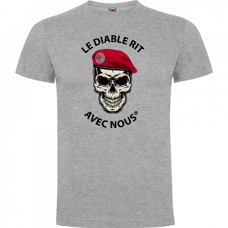 

TAP LE DIABLE RIT AVEC NOUS LÉGION ÉTRANGÈRE T-Shirt Short Sleeve Casual 100% Cotton Shirt