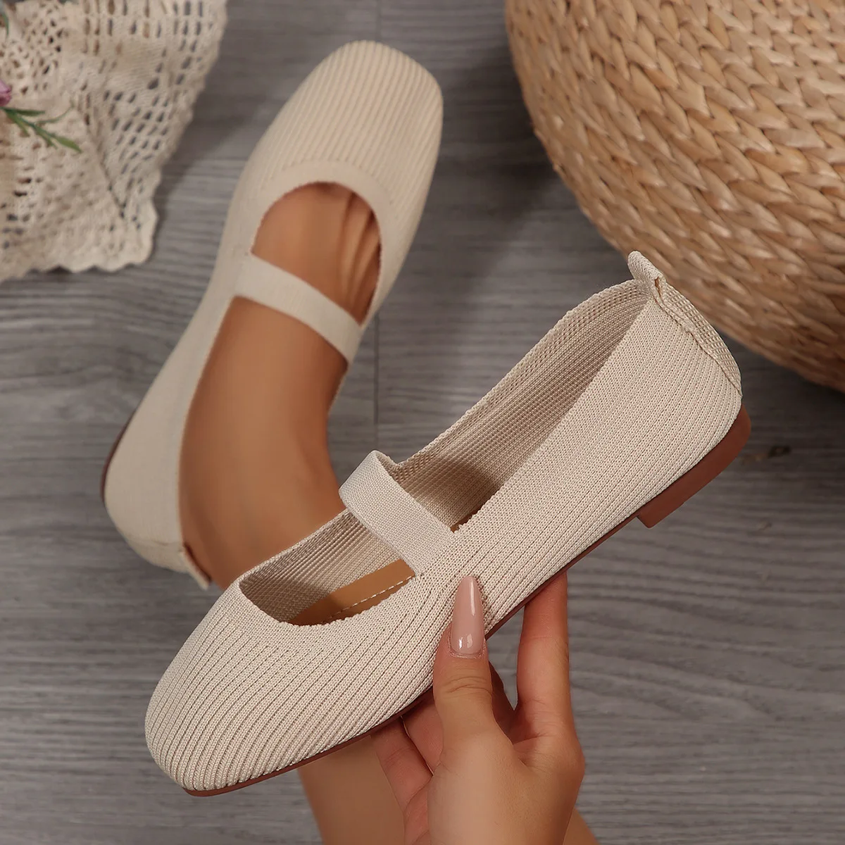 Damskie dzianinowe baleriny, w – Women'S Shoes For Wide Feet recenzja i cena