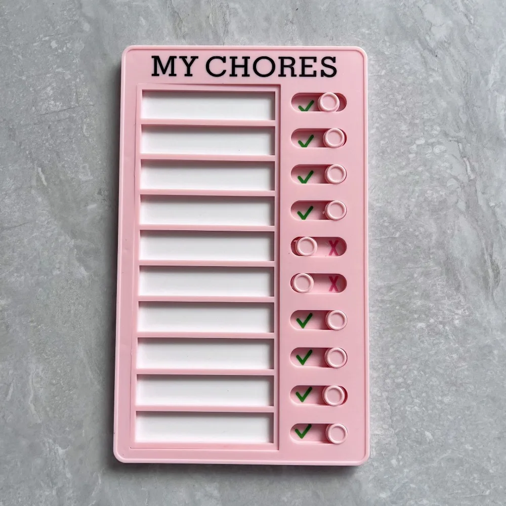 

New Plastic My Chores Checklist Detachable Reusable Daily Planner Memo Self-discipline My Chores Self-discipline Checklist